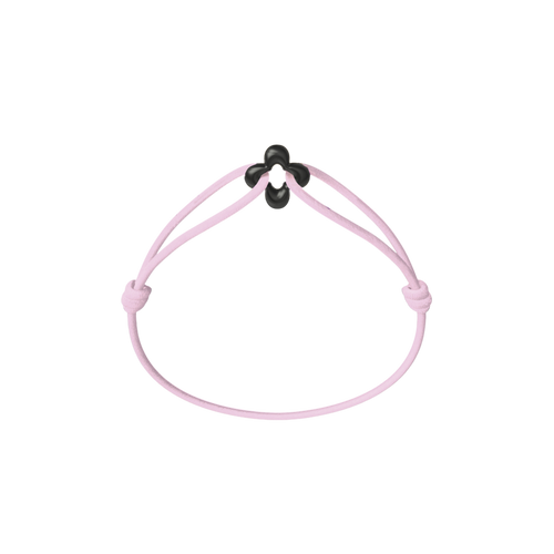 Mini Black Clover Cord Bracelet