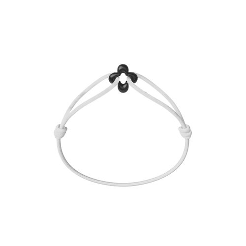 Mini Black Clover Cord Bracelet