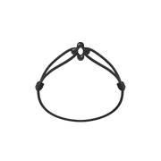 Mini Black Clover Cord Bracelet