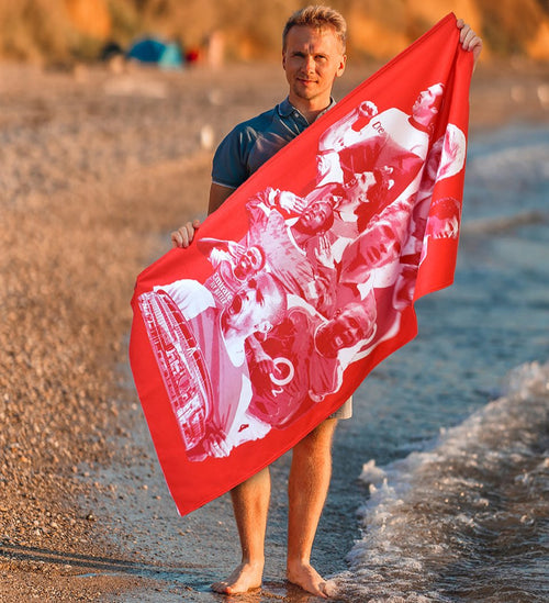 The Gooners Montage - Football Legends - Beach Towel - 150cm x 75cm