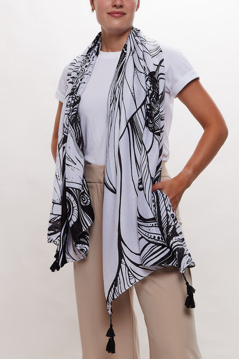 Louche Bee-Utiful Bee Printed Scarf