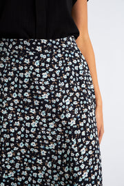 Bertie Floral Midi Skirt Navy