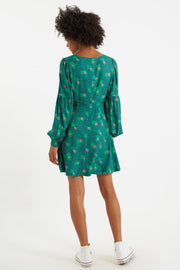 Louche Bindy Bauhaus Abstract Print Square Neck Long Sleeve Dresses