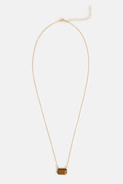 Louche Bisbee Tiger Eye Gemstone Necklace