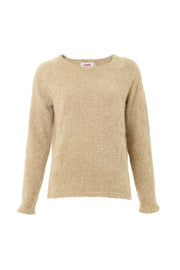 Blanka Eyelash Long Sleeve Jumper - Beige