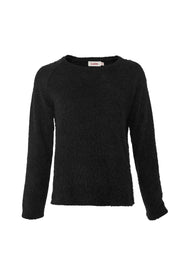 Blanka Eyelash Rib Long Sleeve Jumper - Black
