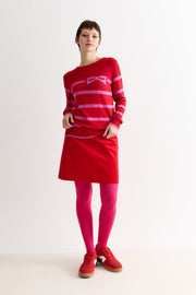 Dylan Babycord Mini Skirt - Red
