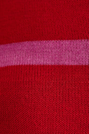 Bly Bow Intarsia Striped Jumper – Red