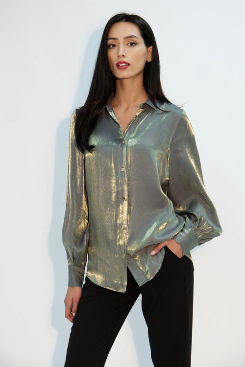 Byron Iridescent Shirt in Green