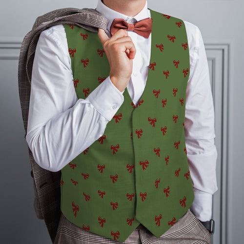 Bah Humbug - Bows - Novelty Costume Fancy Dress Waistcoat ( 4 sizes available )