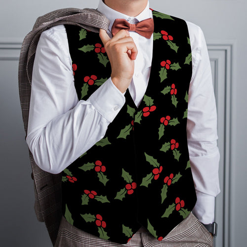 Bah Humbug - Holly - Novelty Costume Fancy Dress Waistcoat ( 4 sizes available )