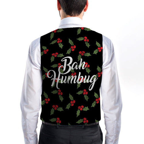 Bah Humbug - Holly - Novelty Costume Fancy Dress Waistcoat ( 4 sizes available )