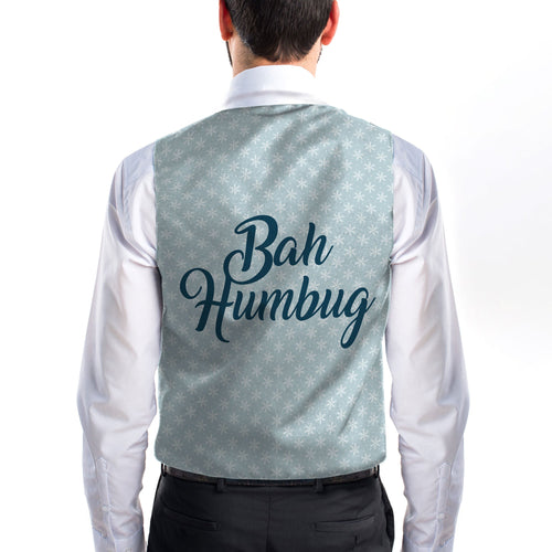 Bah Humbug - Snowflakes - Novelty Costume Fancy Dress Waistcoat ( 4 sizes available )