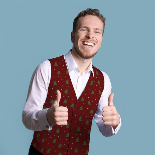 Bah Humbug - Trees - Novelty Costume Fancy Dress Waistcoat ( 4 sizes available )