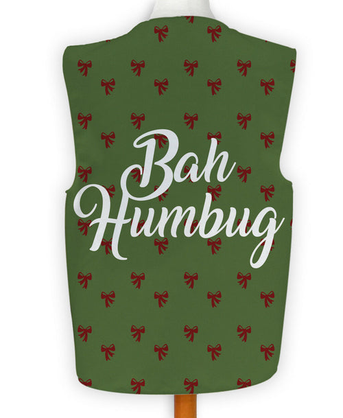 Bah Humbug - Bows - Novelty Costume Fancy Dress Waistcoat ( 4 sizes available )