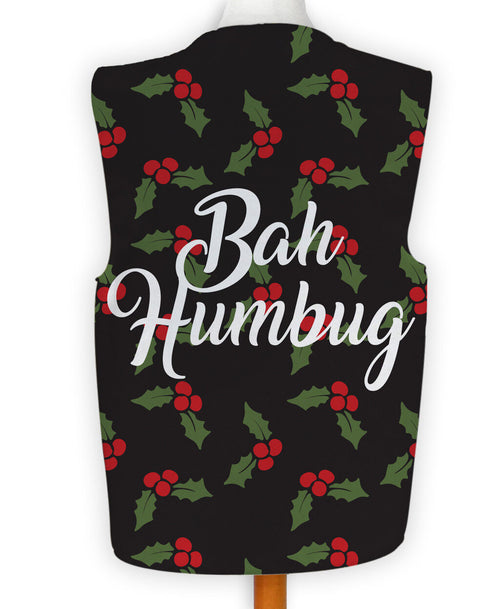 Bah Humbug - Holly - Novelty Costume Fancy Dress Waistcoat ( 4 sizes available )
