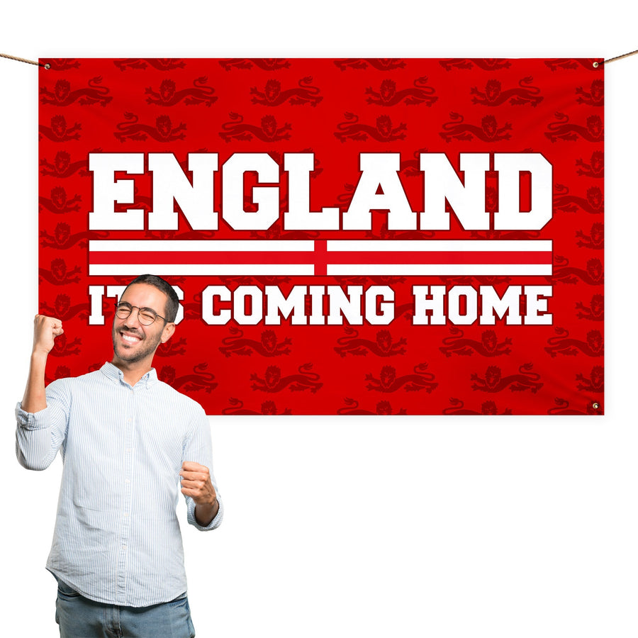 England Red Lion Pattern - 5ft x 3ft Fabric Banner