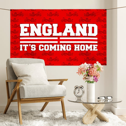 England Red Lion Pattern - 5ft x 3ft Fabric Banner