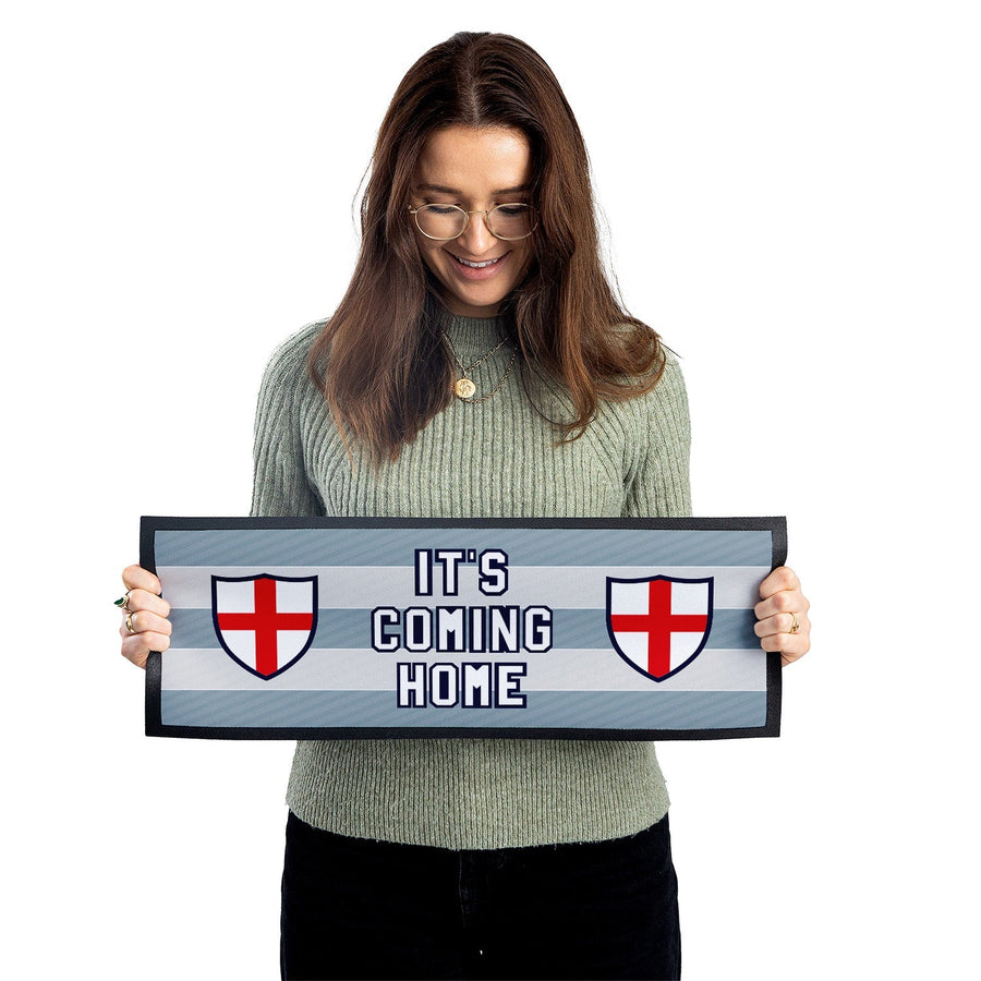 England Grey Stripe  -It's Coming Home - Bar Runner