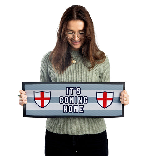 England Grey Stripe  -It's Coming Home - Bar Runner