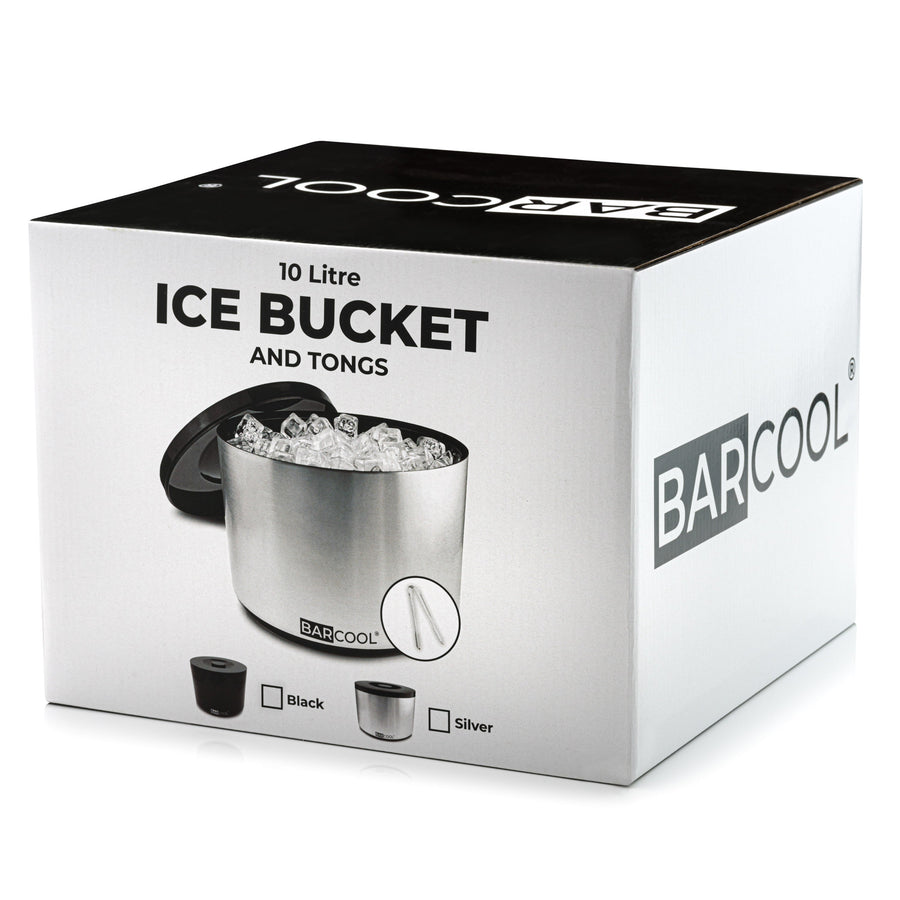 Barcool 10L Ice Bucket Round - Silver