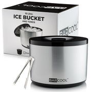 Barcool 10L Ice Bucket Round - Silver