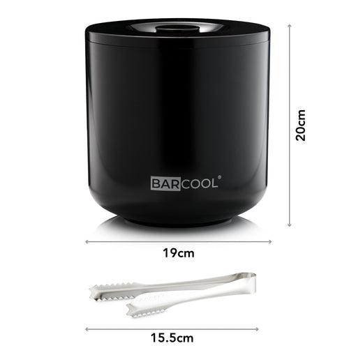 Barcool 4L Ice Bucket Round - Black