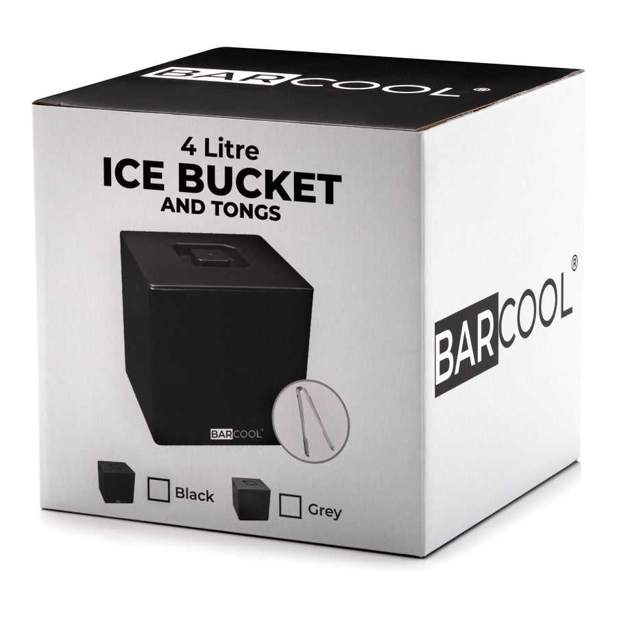 Barcool 4L Ice Bucket Square - Black