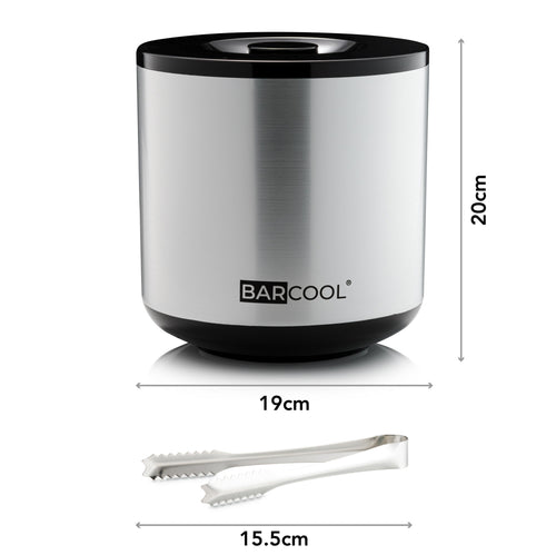 Barcool 4L Ice Bucket Round - Silver