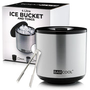 Barcool 4L Ice Bucket Round - Silver