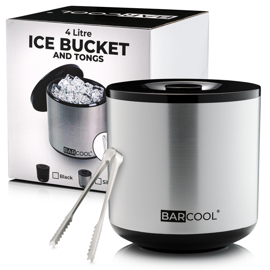 Barcool 4L Ice Bucket Round - Silver