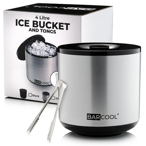 Barcool 4L Ice Bucket Round - Silver
