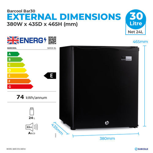 Barcool Bar30 LED Mini Bar Fridge