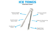 Barcool Ice Tongs Stainless Steel
