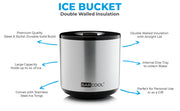 Barcool 4L Ice Bucket Round - Silver