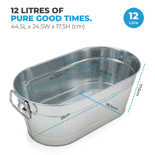 Barcool 12L Galvanised Steel Party Tub