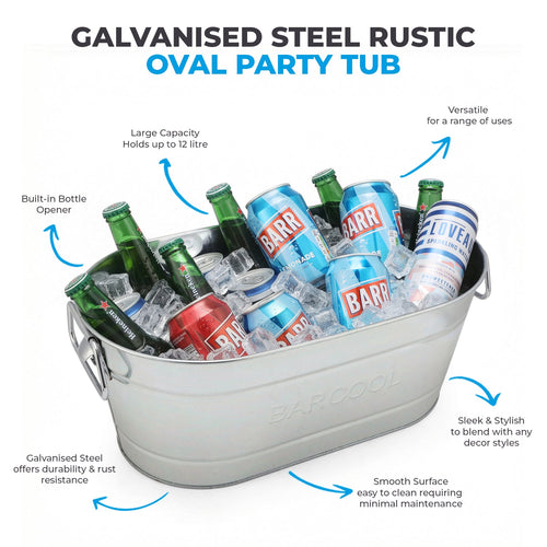 Barcool 12L Galvanised Steel Party Tub