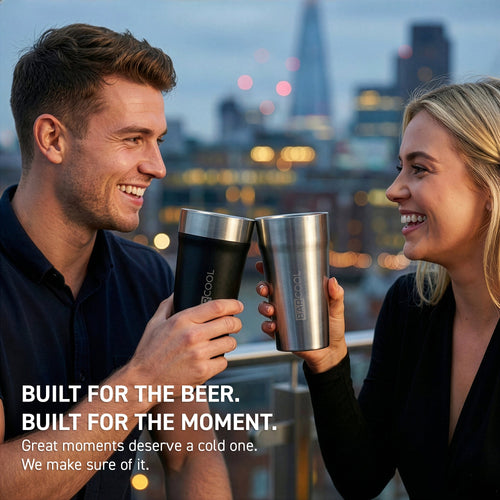 Barcool Stackable Beer Cup 600ml Black