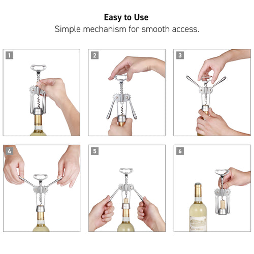 Barcool Wing Corkscrew with Pourer & Stopper