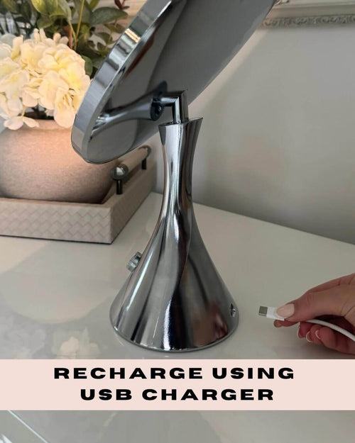 LumiGlam Pro Cosmetic Vanity Mirror in Chrome