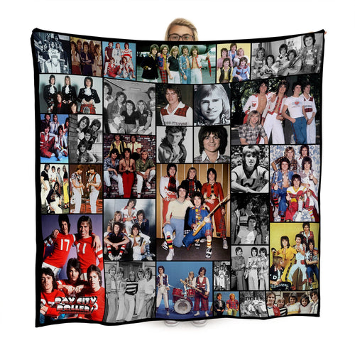 Bay City Rollers Montage Fleece Throw - Large Size 150cm x 150cm