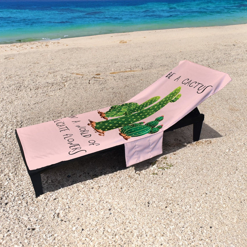 Be A Cactus - Full Length Sun Lounger Towel with Pockets