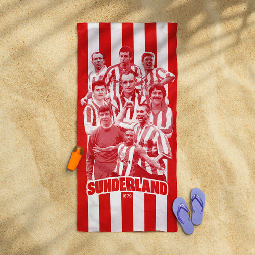 Sunderland - Legends Montage - Beach Towel - 150cm x 75cm