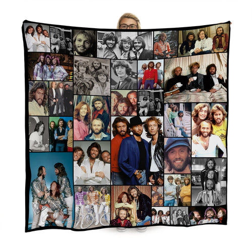 Bee Gees Montage Fleece Throw - Large Size 150cm x 150cm