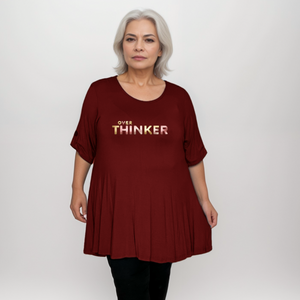 Swing Top with “Over Thinker” Logo