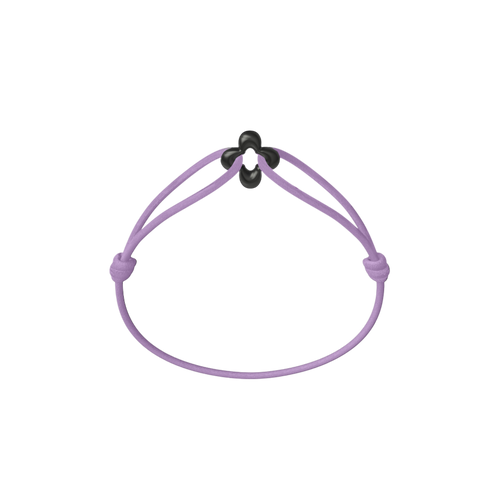 Mini Black Clover Cord Bracelet