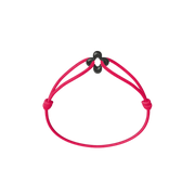 Mini Black Clover Cord Bracelet