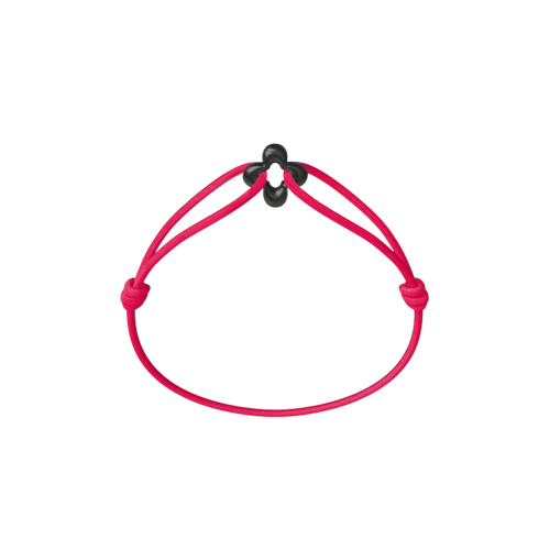 Mini Black Clover Cord Bracelet