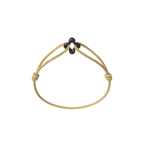 Mini Black Clover Cord Bracelet