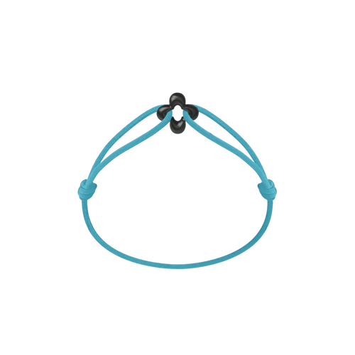 Mini Black Clover Cord Bracelet